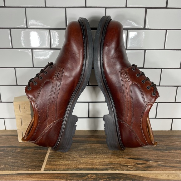 Dunham Ruggards Bradford Men’s Narrow Waterproof Brown Leather Oxfords Size 12
